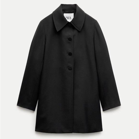 ZW Collection Wool Blend Frock Coat - Picture 4 of 16